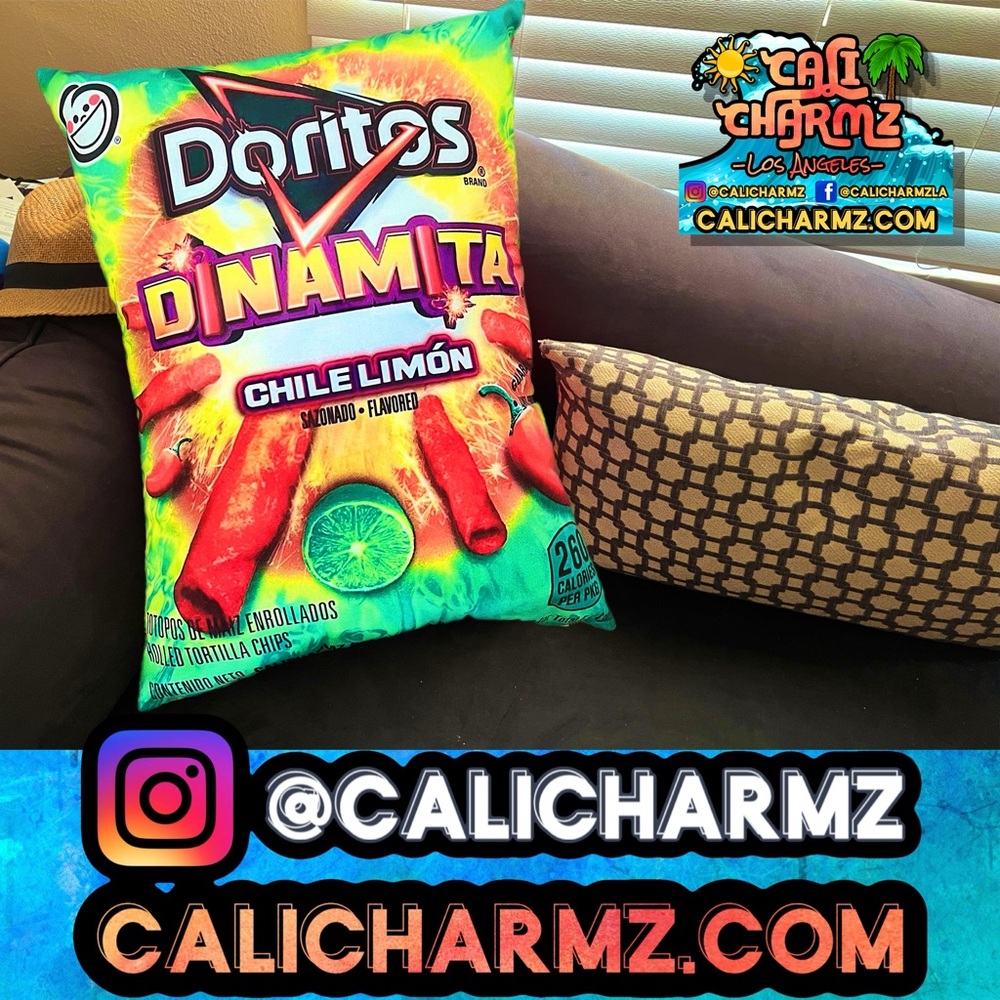 Brand New 24x18 Inch Doritos Dinamita Chips Soft Plush Pillow Flamin Hot